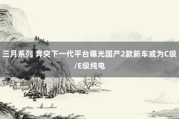 三月系列 奔突下一代平台曝光国产2款新车或为C级/E级纯电